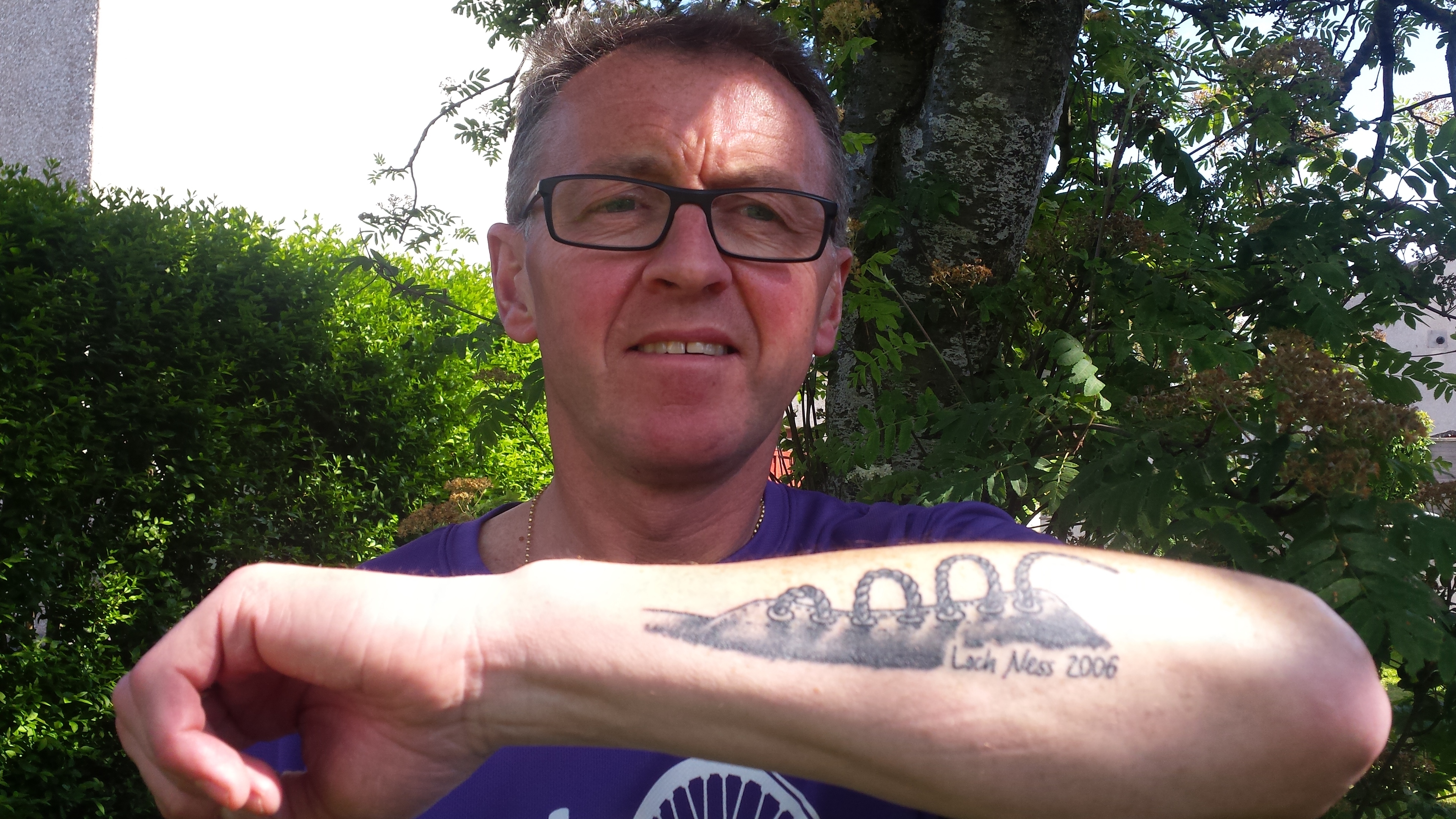 Fitness fanatic has his first ever Loch Ness marathon tattooed on his arm
