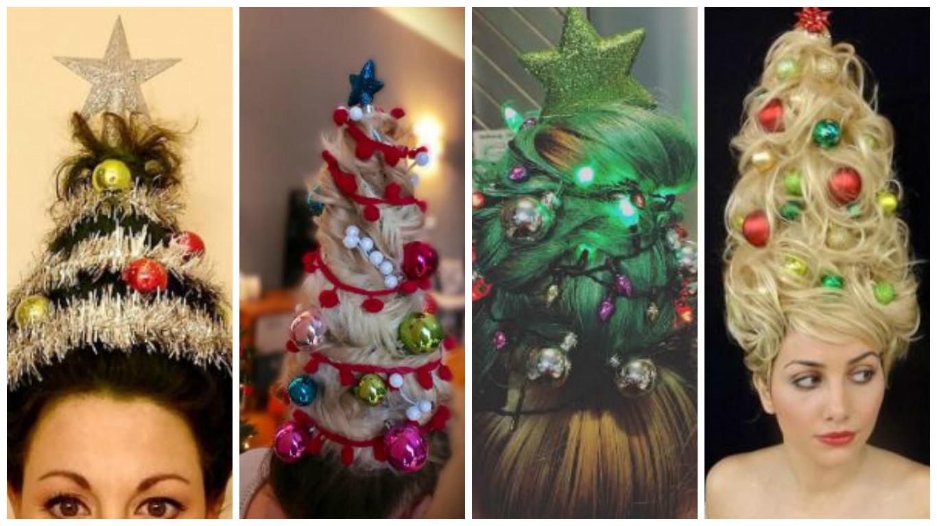 Christmas tree hair style is really a thing this festive season