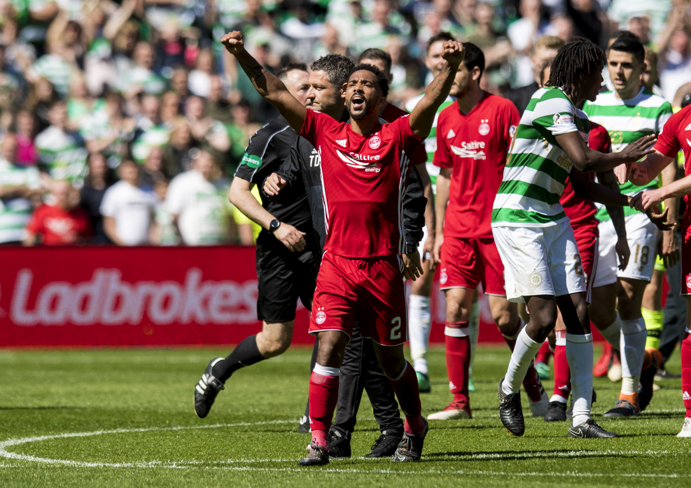 Aberdeen appeal Shay Logan’s red card against Celtic Aberdeen appeal Shay Logan’s red card against Celtic