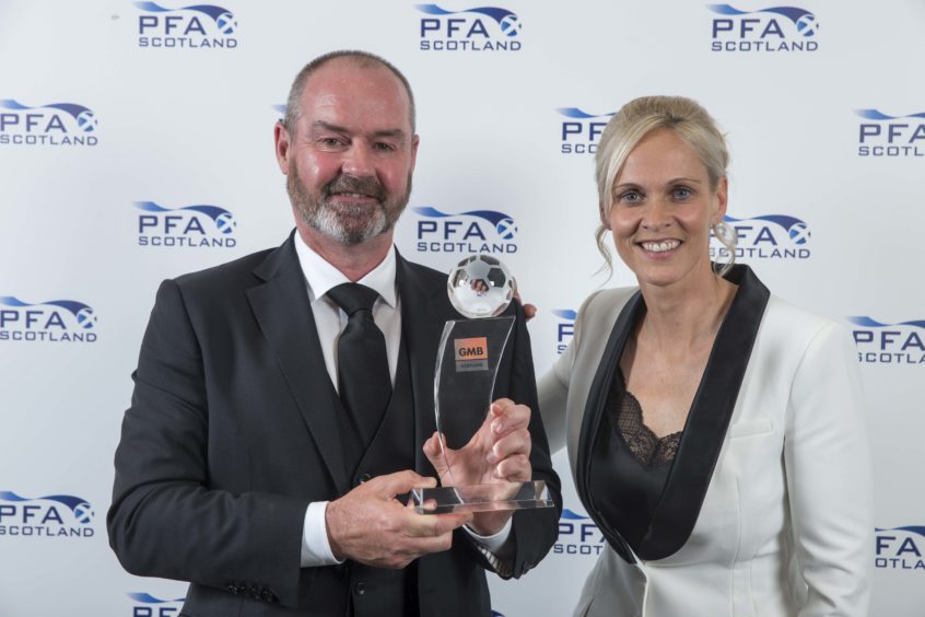 Kilmarnock’s Steve Clarke and Celtic’s James Forrest win PFA manager and player of the year awards