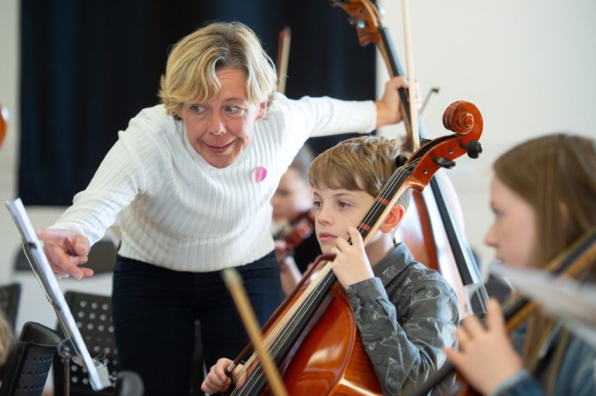 Scottish Symphony Orchestra's Anne Brincourt provides expert tuition
Pictures by JASON HEDGES