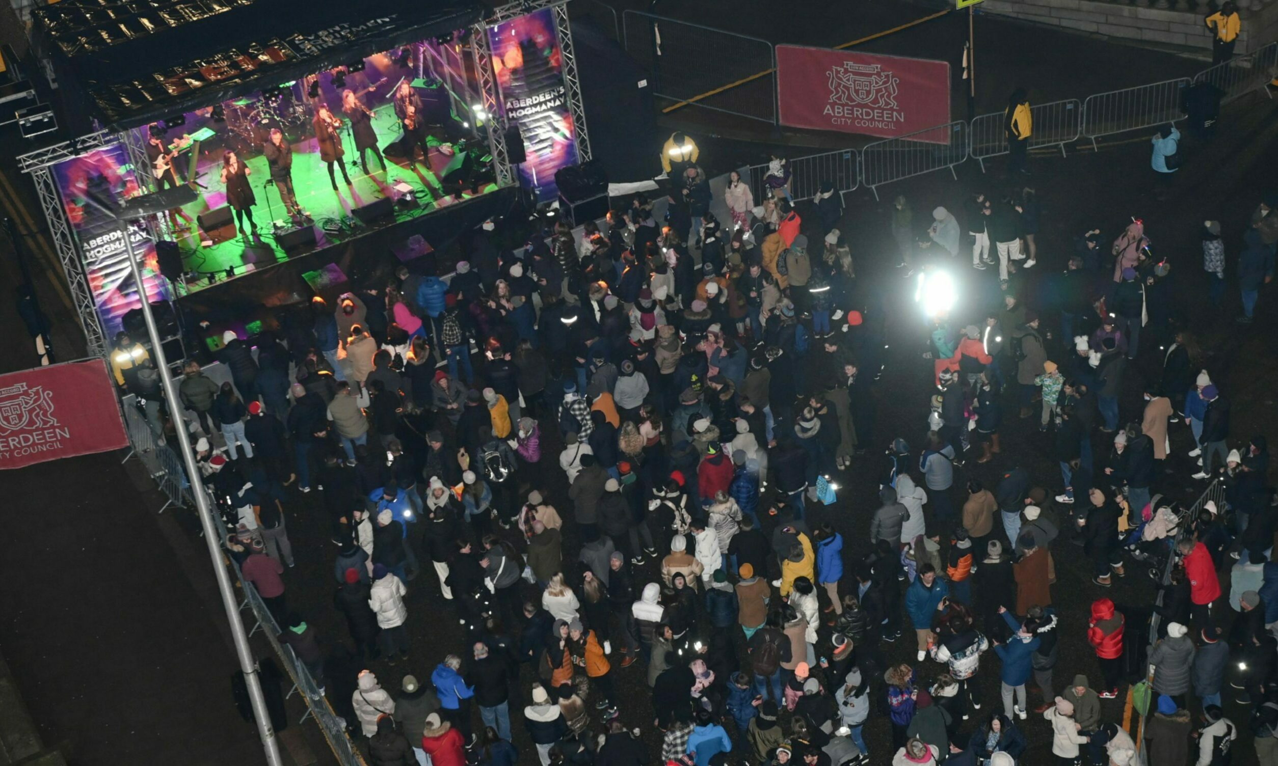 Aberdeen city centre Hogmanay street party welcomes in New Year image