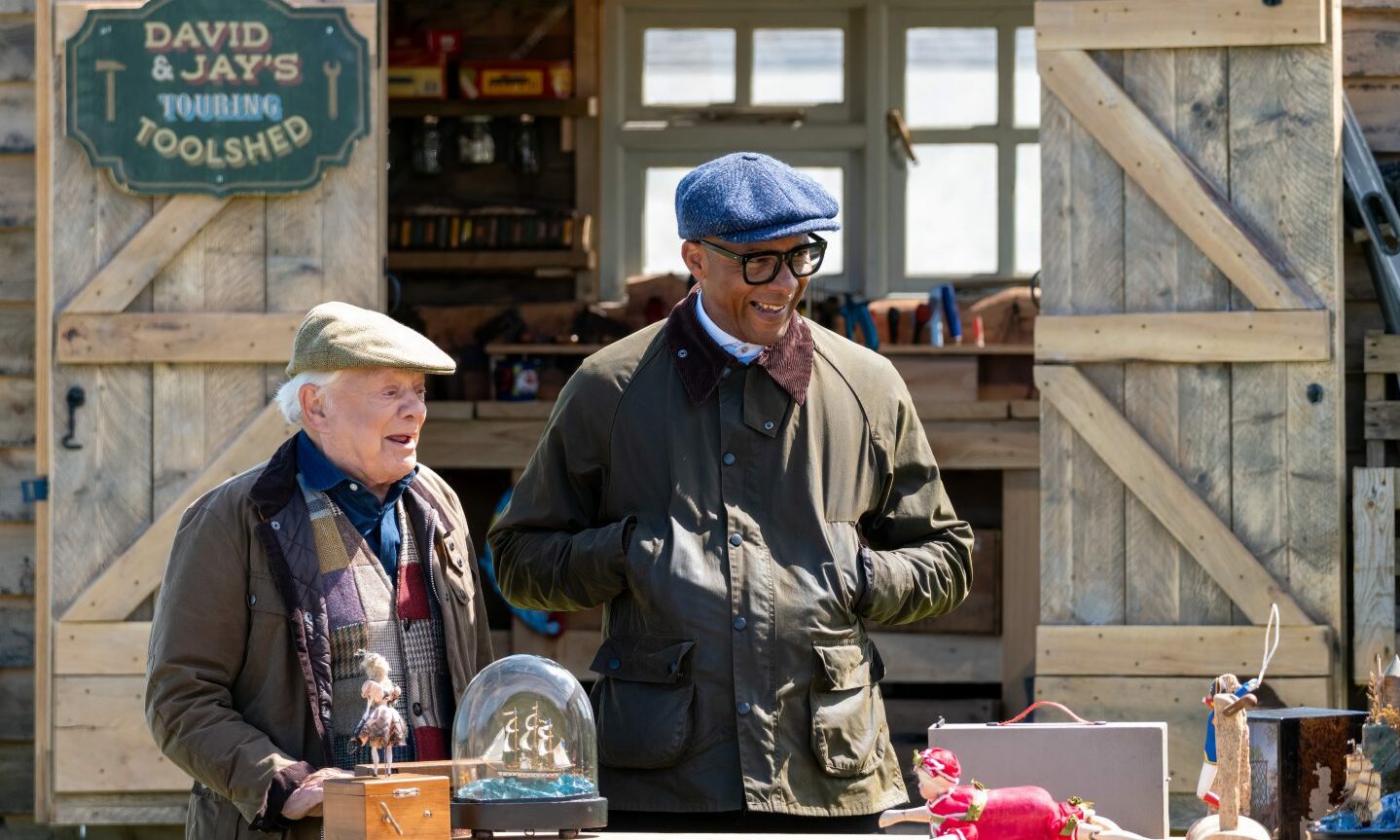 Sir David Jason and Jay Blades in Cullen for BBC TV series
